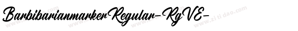 BarbibarianmarkerRegular-RgVE字体转换