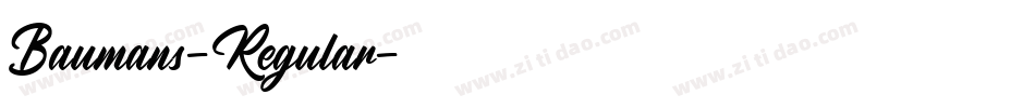 Baumans-Regular字体转换