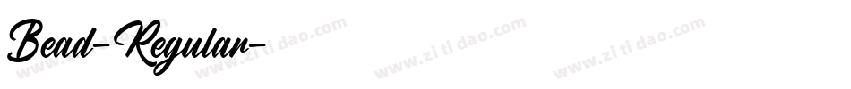 Bead-Regular字体转换