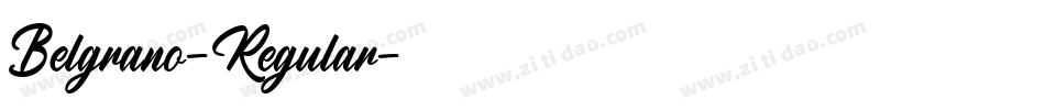 Belgrano-Regular字体转换