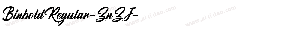 BinboldRegular-ZnZJ字体转换