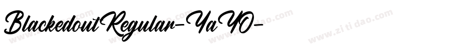 BlackedoutRegular-YaYO字体转换