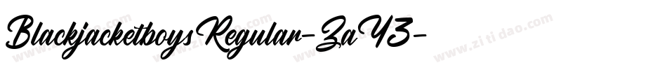 BlackjacketboysRegular-ZaY3字体转换