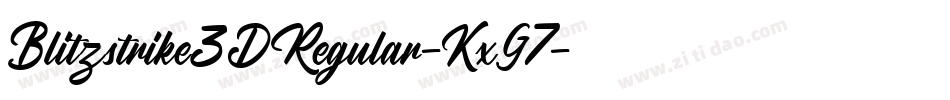 Blitzstrike3DRegular-KxG7字体转换