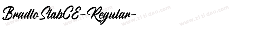 BradloSlabCE-Regular字体转换