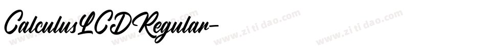 CalculusLCDRegular字体转换 CalculusLCDRegular字体转换