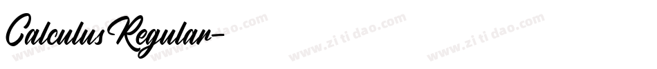 CalculusRegular字体转换