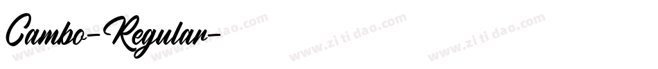 Cambo-Regular字体转换