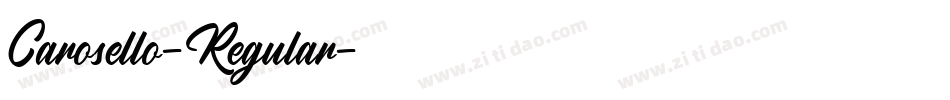 Carosello-Regular字体转换