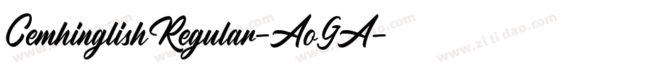 CemhinglishRegular-AoGA字体转换