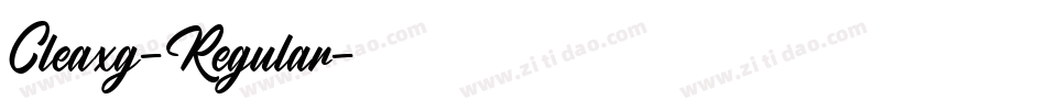 Cleaxg-Regular字体转换