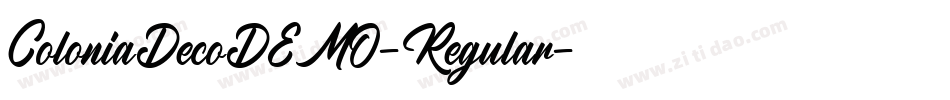 ColoniaDecoDEMO-Regular字体转换