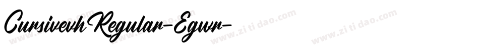 CursivevhRegular-Egwr字体转换