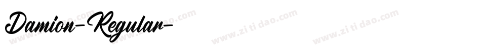Damion-Regular字体转换 Damion-Regular字体转换