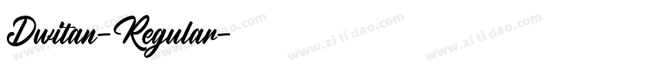 Dwitan-Regular字体转换