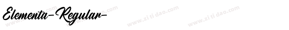 Elementa-Regular字体转换