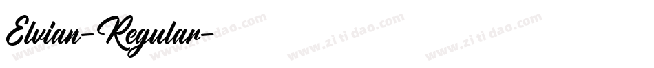 Elvian-Regular字体转换