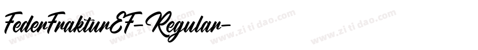 FederFrakturEF-Regular字体转换