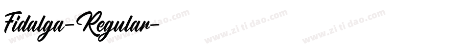 Fidalga-Regular字体转换