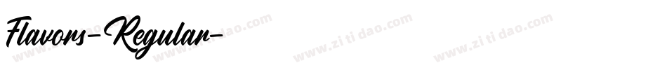 Flavors-Regular字体转换