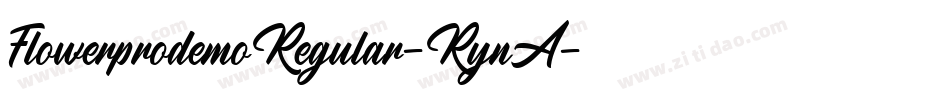 FlowerprodemoRegular-RynA字体转换