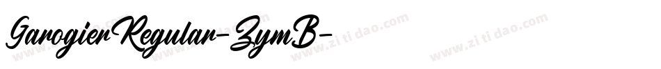 GarogierRegular-ZymB字体转换