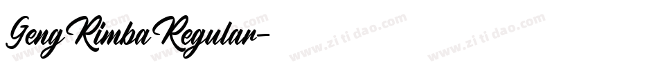 GengRimbaRegular字体转换