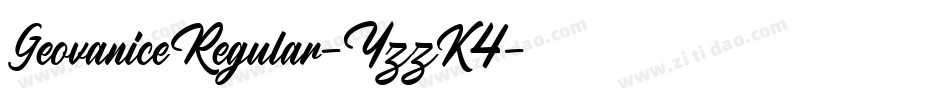 GeovaniceRegular-YzzK4字体转换
