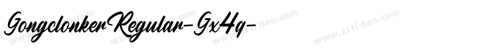 GongclonkerRegular-Gx4q字体转换