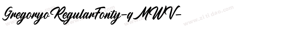 GregoryoRegularFonty-qMWV字体转换