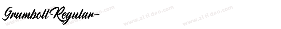 GrumbollRegular字体转换