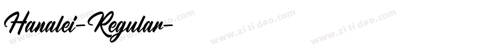Hanalei-Regular字体转换