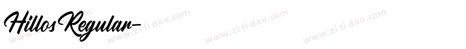HillosRegular字体转换