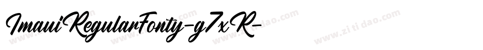 ImauiRegularFonty-g7xR字体转换