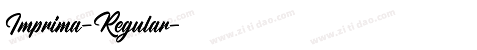 Imprima-Regular字体转换