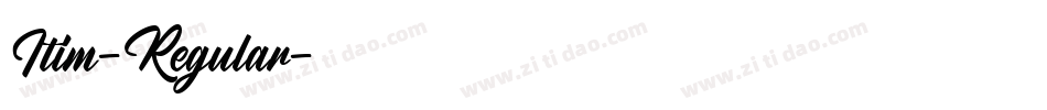 Itim-Regular字体转换