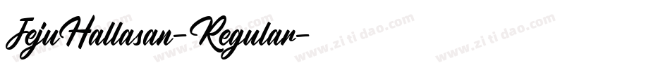 JejuHallasan-Regular字体转换