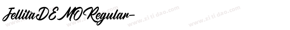 JellitaDEMORegular字体转换