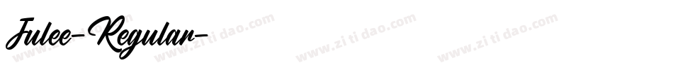 Julee-Regular字体转换
