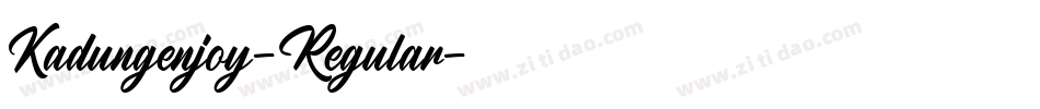 Kadungenjoy-Regular字体转换