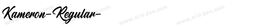 Kameron-Regular字体转换