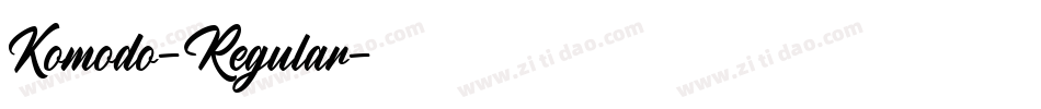 Komodo-Regular字体转换