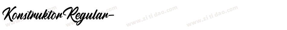 KonstruktorRegular字体转换