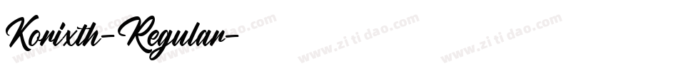 Korixth-Regular字体转换