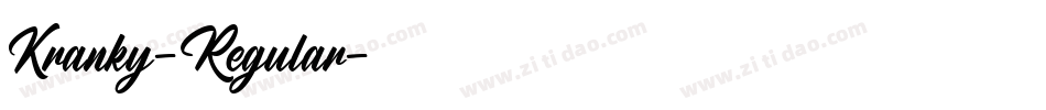 Kranky-Regular字体转换