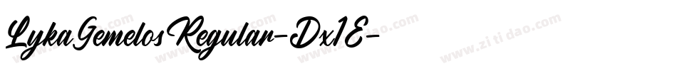 LykaGemelosRegular-Dx1E字体转换