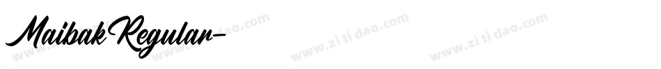 MaibakRegular字体转换
