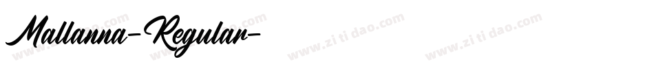 Mallanna-Regular字体转换