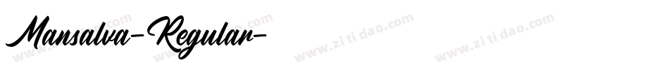Mansalva-Regular字体转换