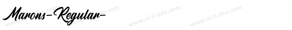 Marons-Regular字体转换